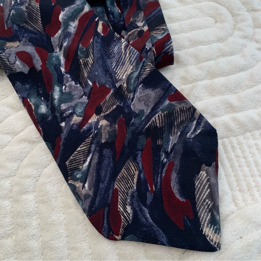 Men's Multicolor Vintage Italian Silk Patterned T… - image 6